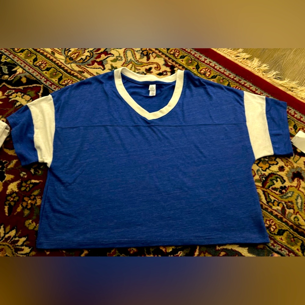 Blue crop top xl nwt